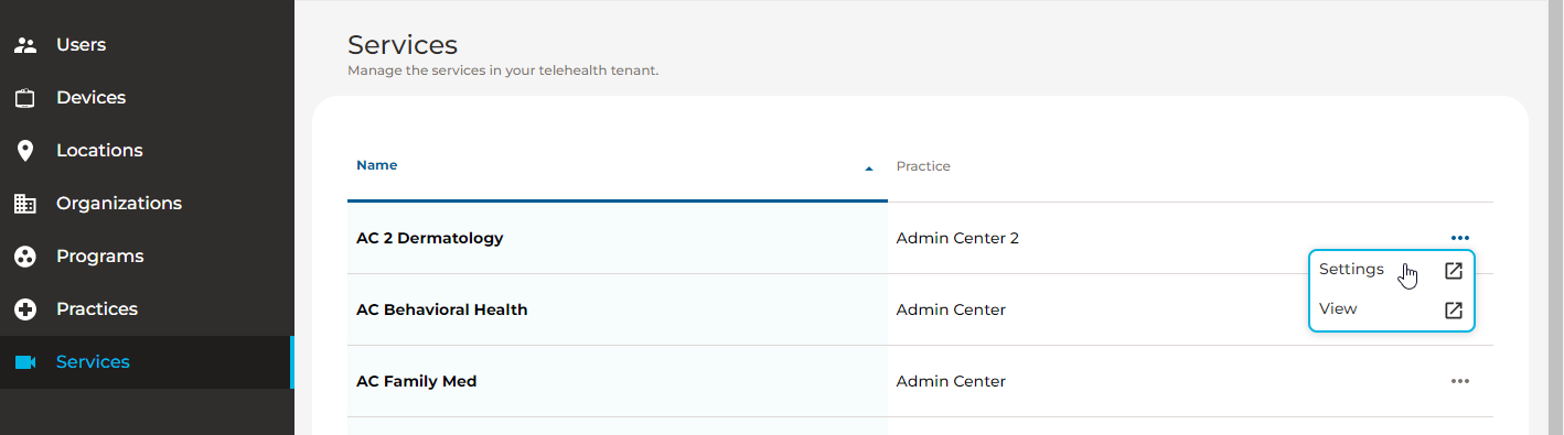 Configuring Service Settings