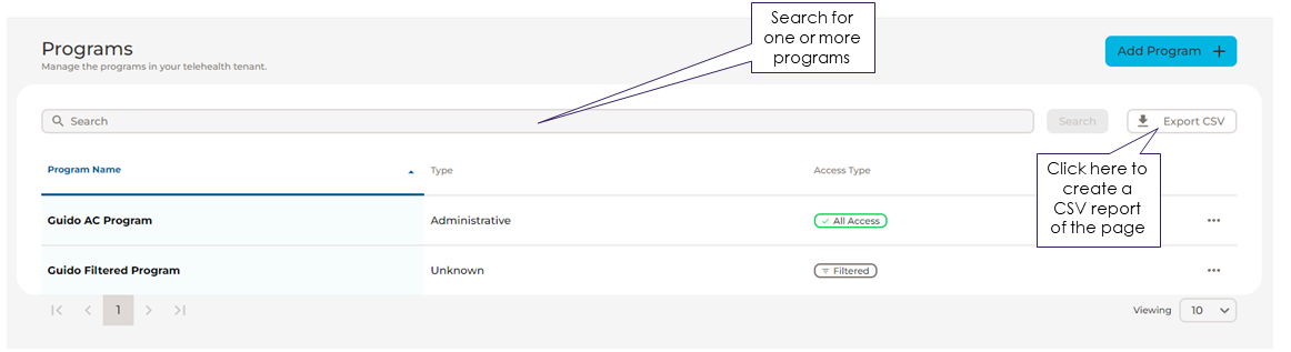 Programs